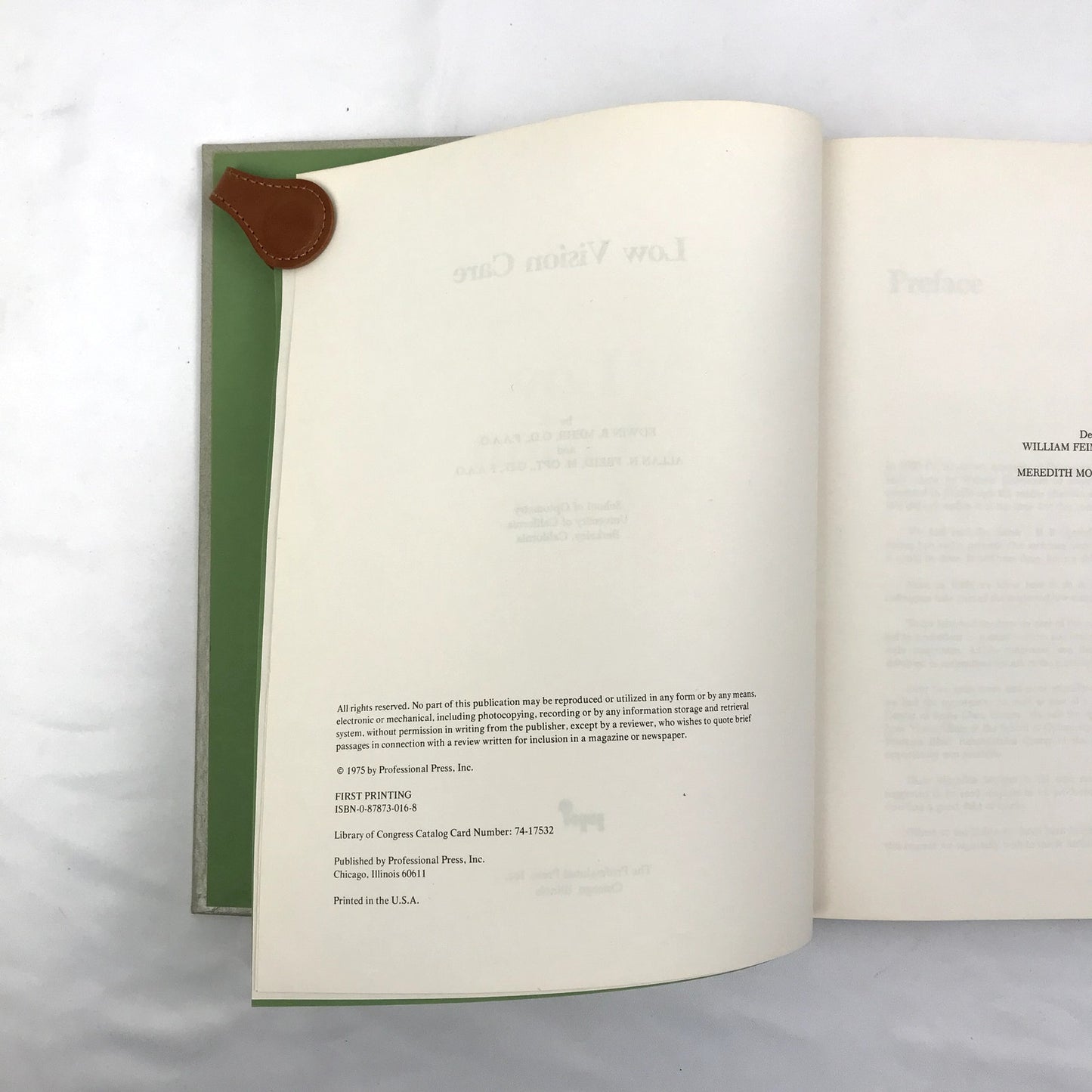 Low Vision Care 1st Edition Hardcover Book by Edwin B. Mehr, Allan N. Freid 1975