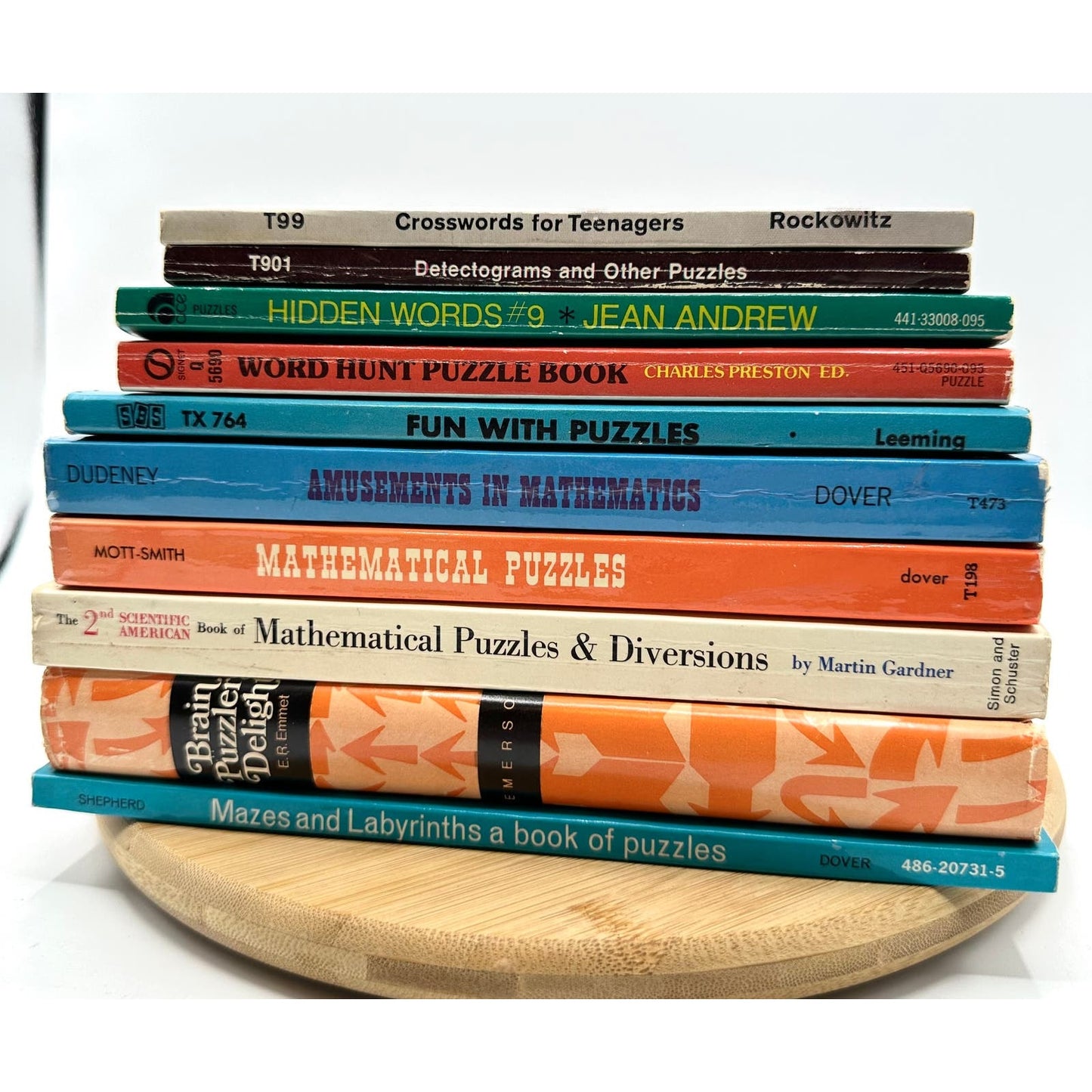 Puzzle and Crossword Books Lot of 10 Various Vintage Unused Paperbacks (1 HC)