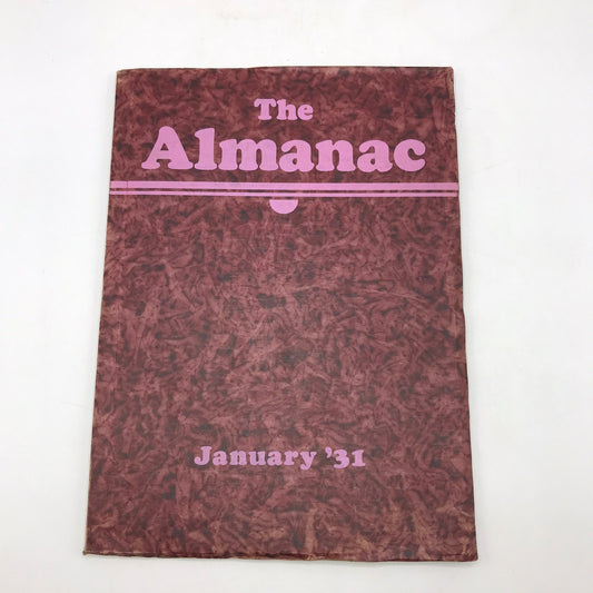 The Almanac January 1931 Franklin High Yearbook Portland Memorabilia Photography