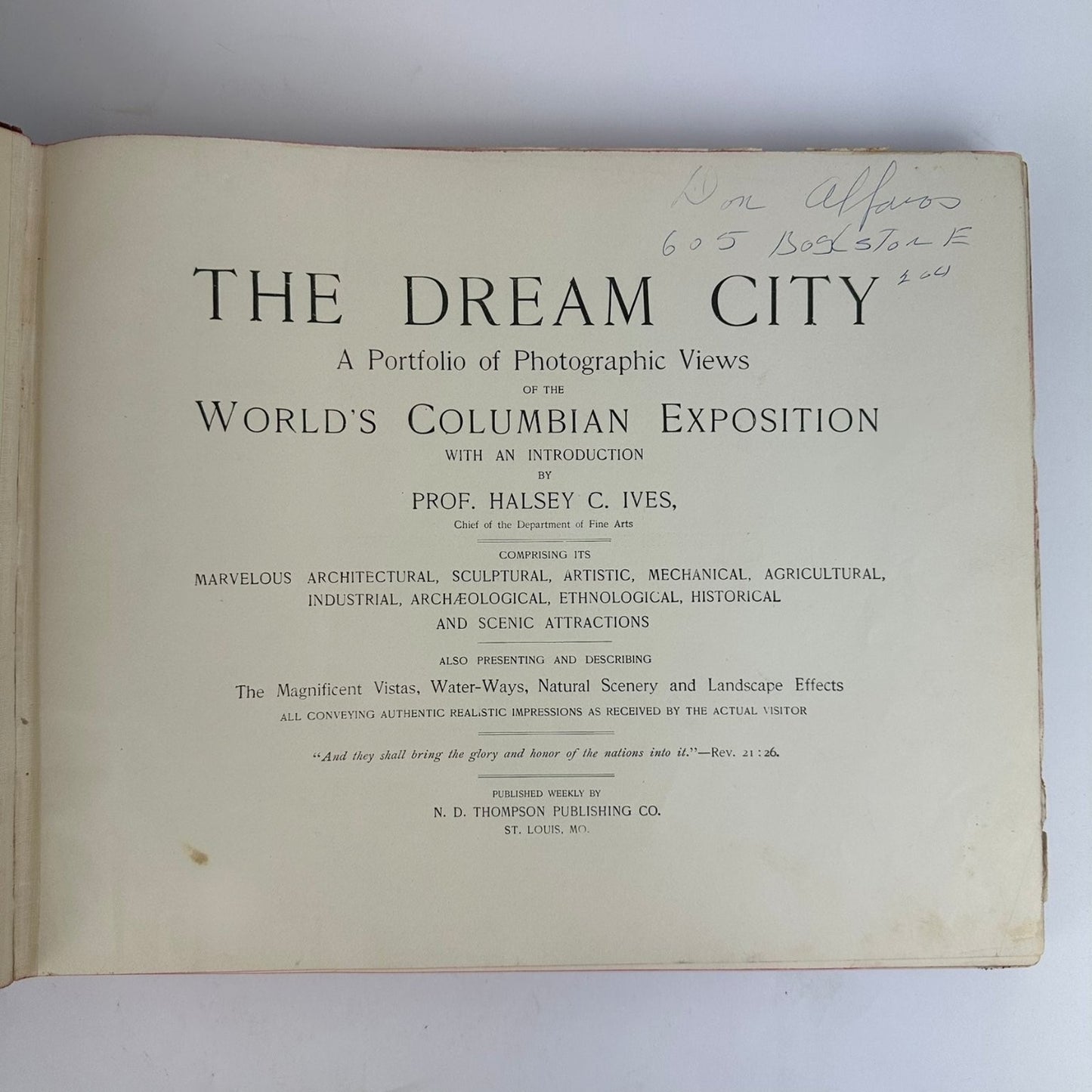 The Dream City World's Columbian Exposition 1893 Halsey C. Ives Photo Portfolio