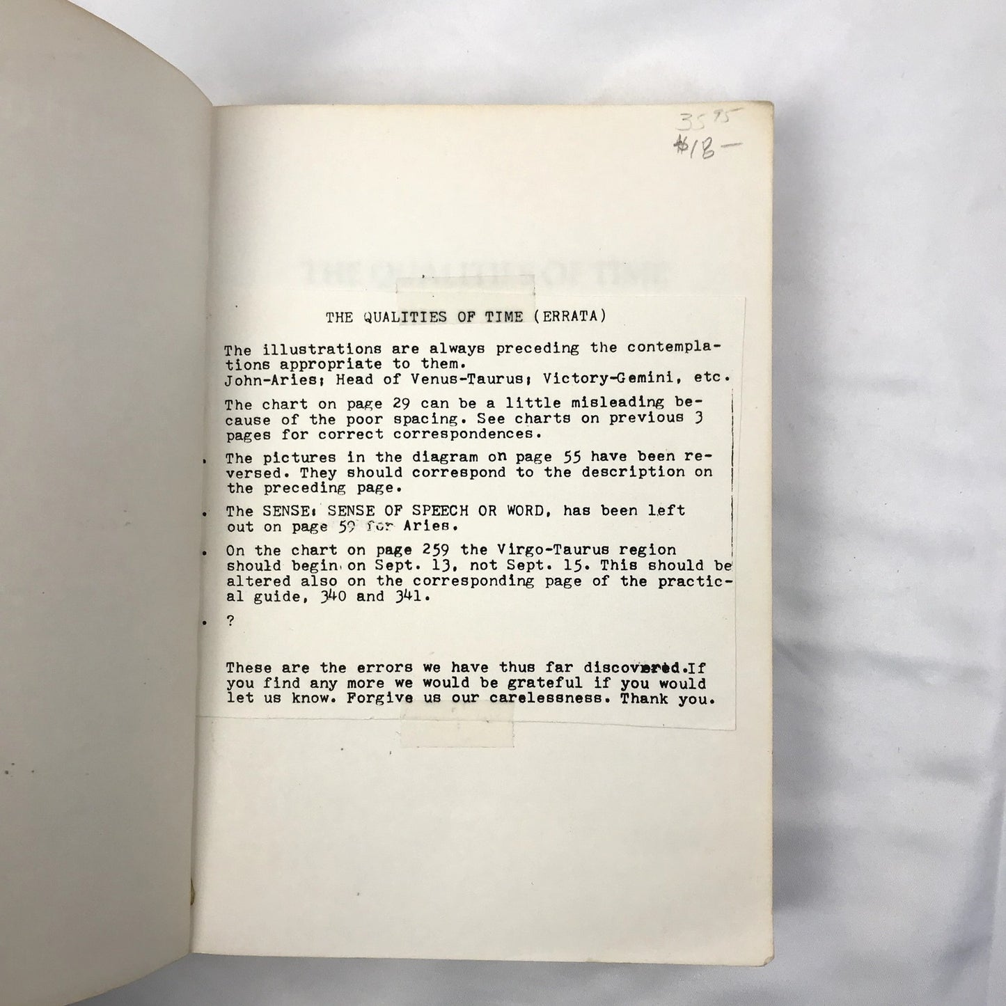 The Qualities of Time Paperback Nonfiction Reference Book by Paul Platt 1986