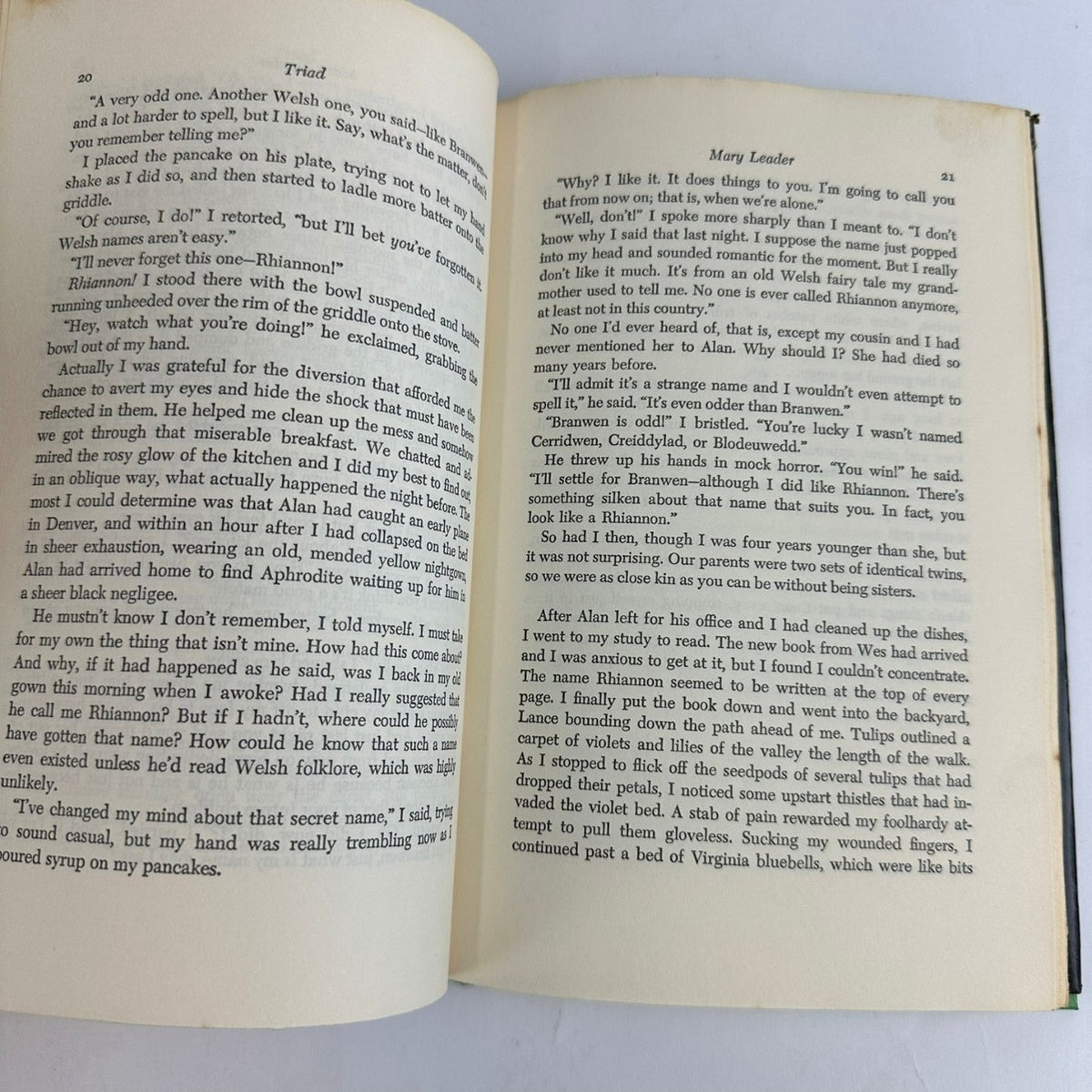 Triad Mary Leader 1973 Book Club Edition Supernatural Coward McCann