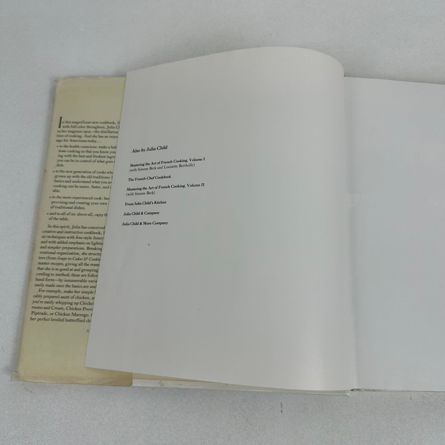 Way to Cook Julia Child Cookbook Classic Recipes Cuisine Cooking Baking 1989