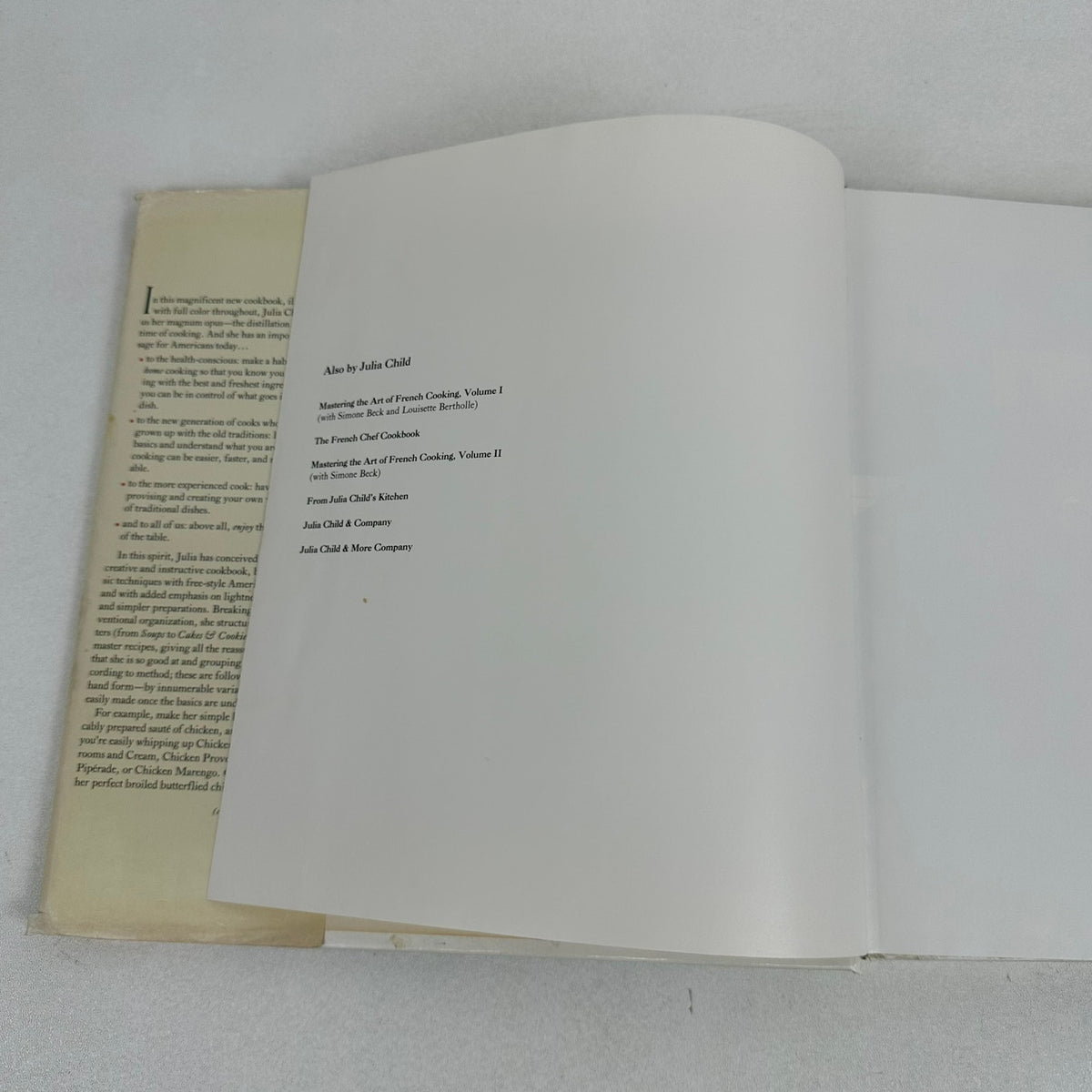 Way to Cook Julia Child Cookbook Classic Recipes Cuisine Cooking Baking 1989