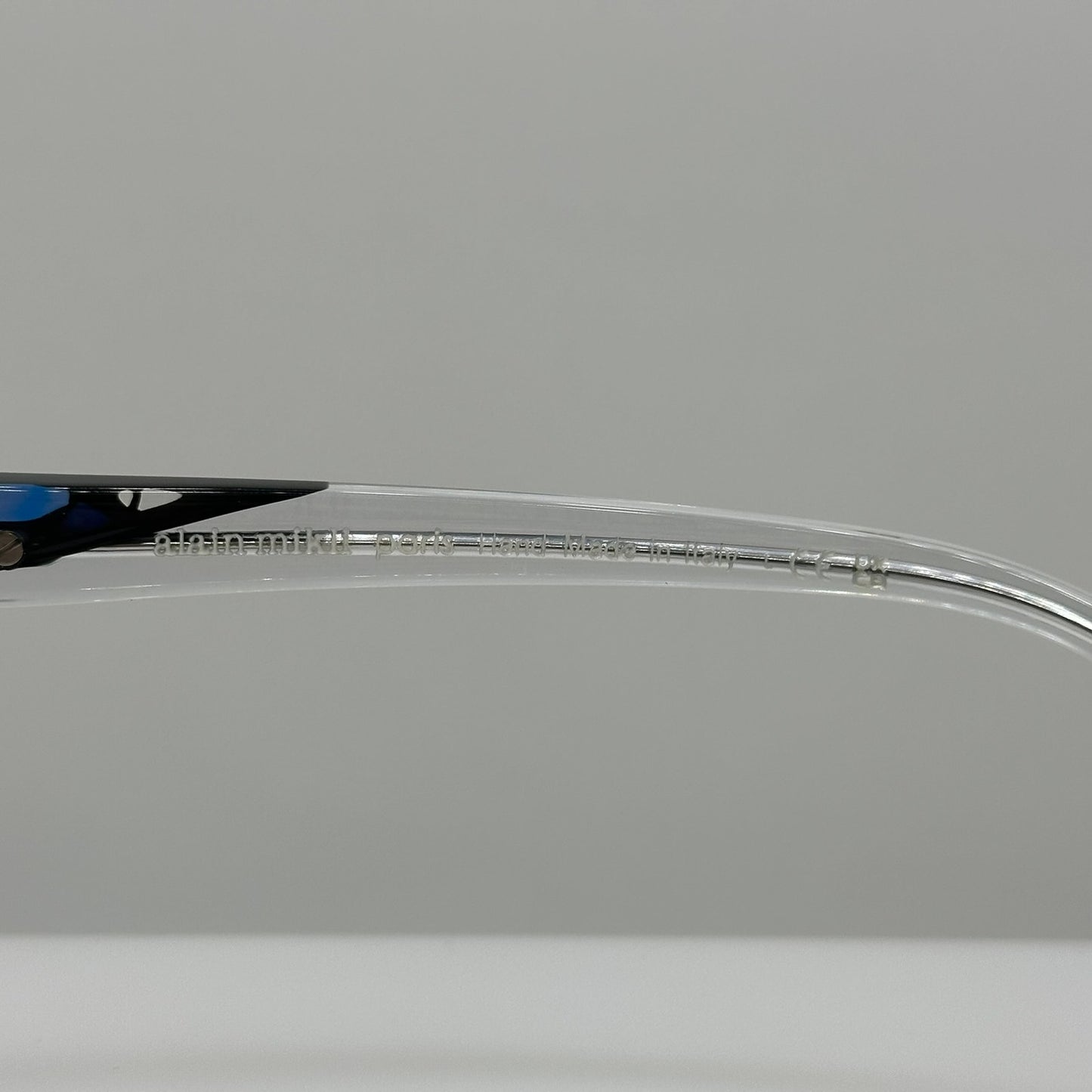 Alain Mikli A03153 003 Crystal Black Mosaic Blue Womens Cat Eye Frames 53-16-140