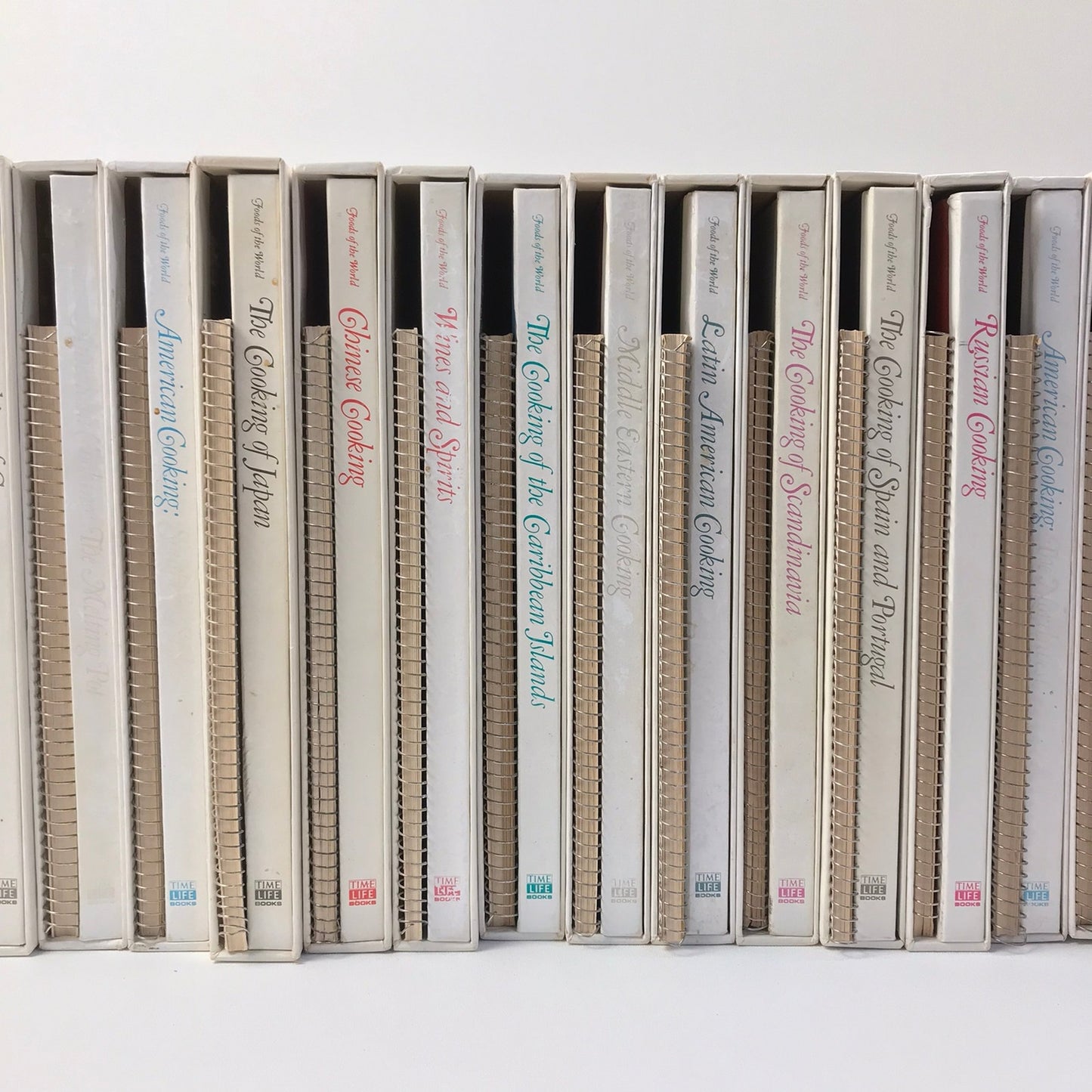 Foods of The World Cookbooks Set of 26 Spiral Bound Recipe Books in Slipcase