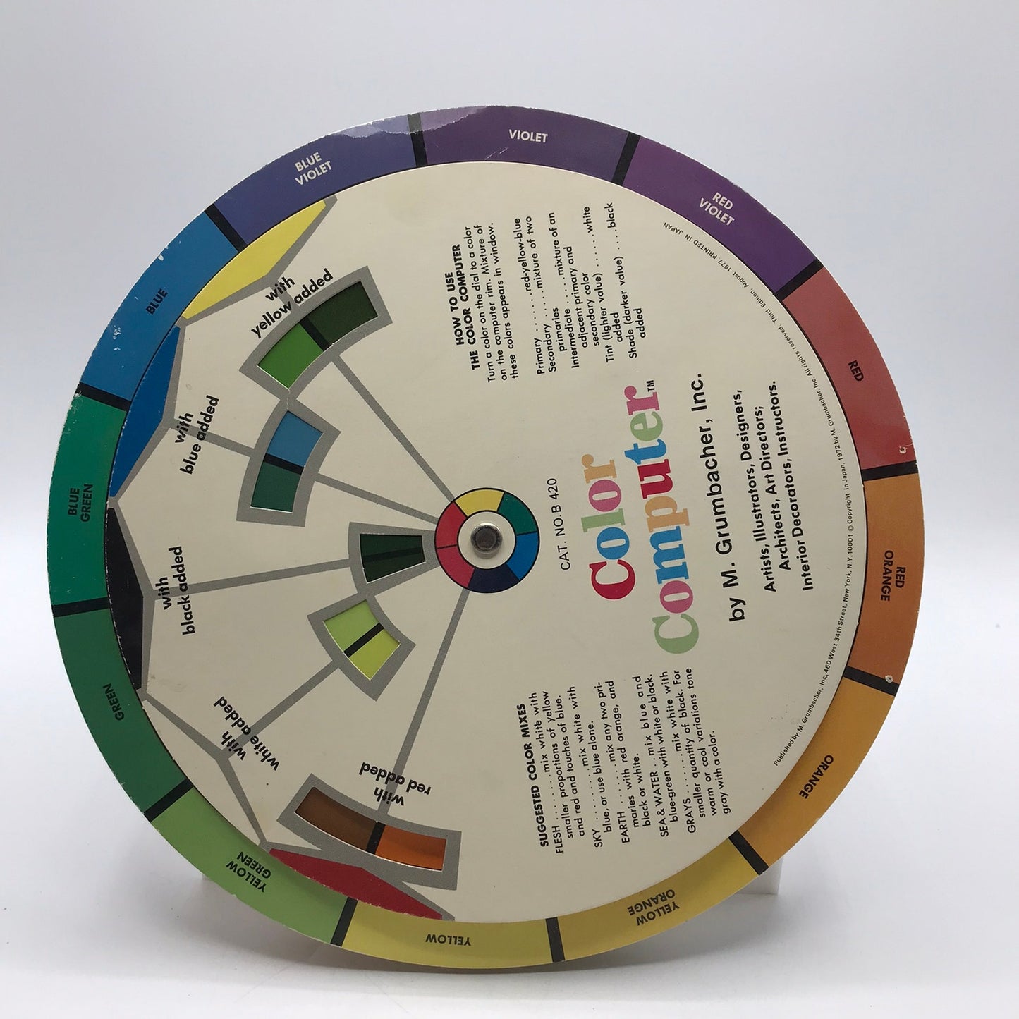 Color Computer M Grumbacher Dual Sided Wheel B420 Complementary Harmonies 1972