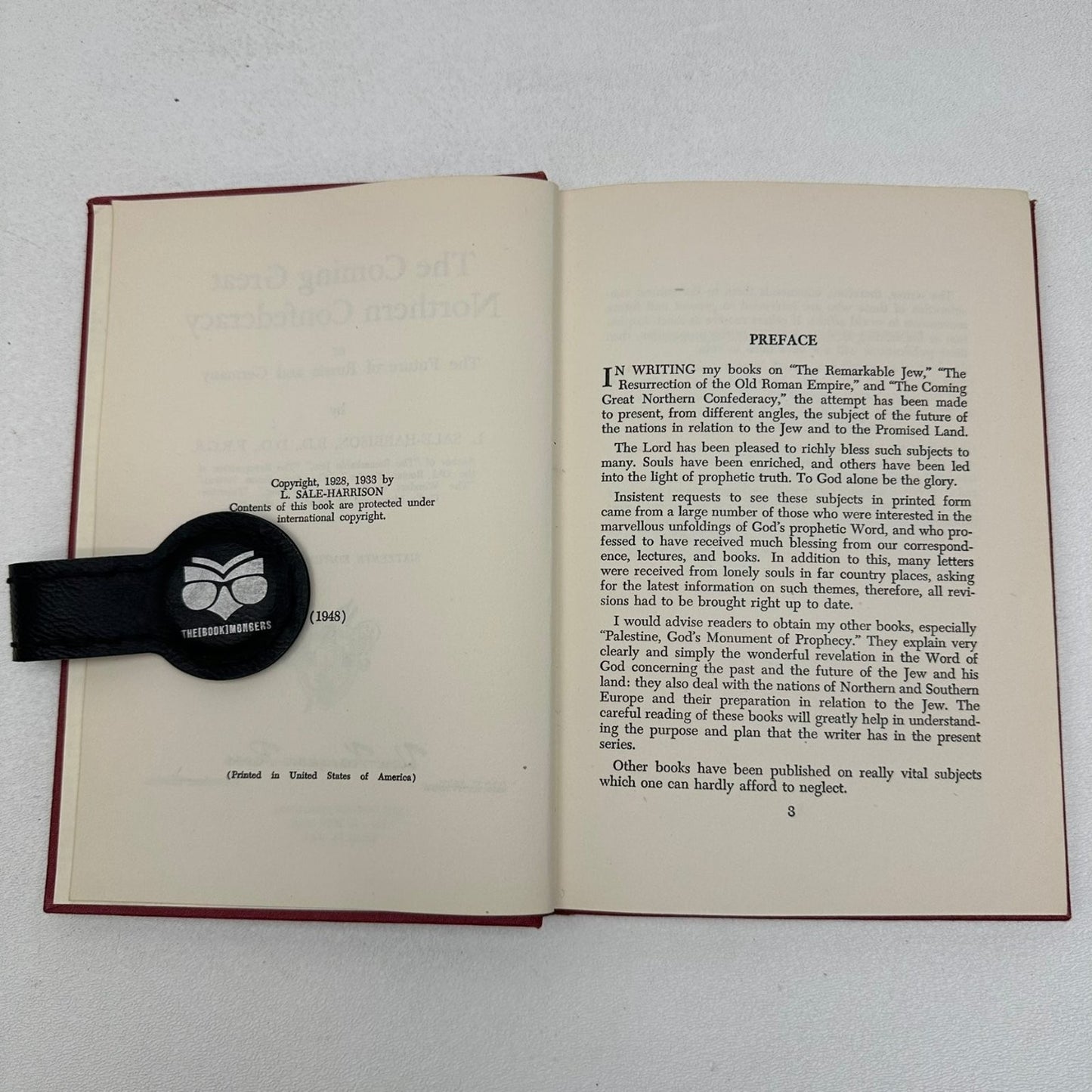 Coming Great Northern Confederacy Sale-Harrison 1948 16th Ed Prophecy
