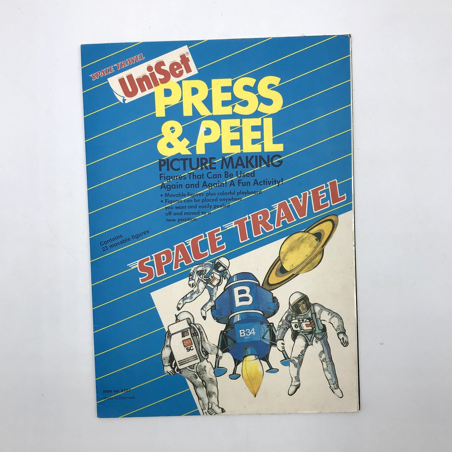 Space Travel UniSet Complete Press & Peel Reusable Sticker Kit 1980s Vintage