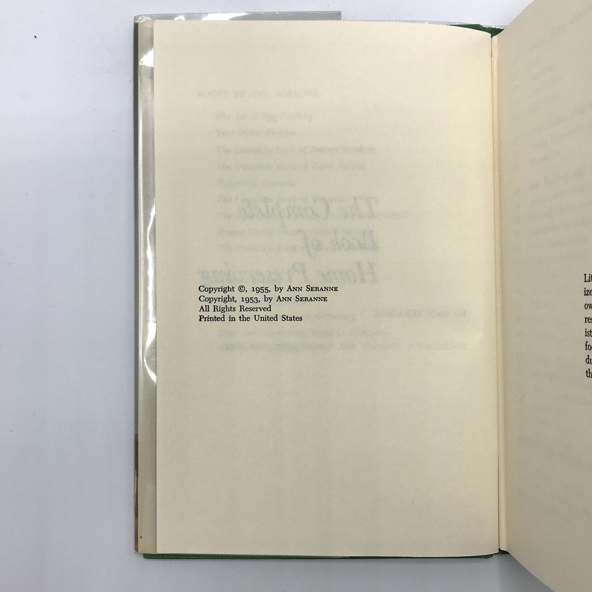 The Complete Book of Home Preserving Hardcover Reference Book Ann Seranne 1955
