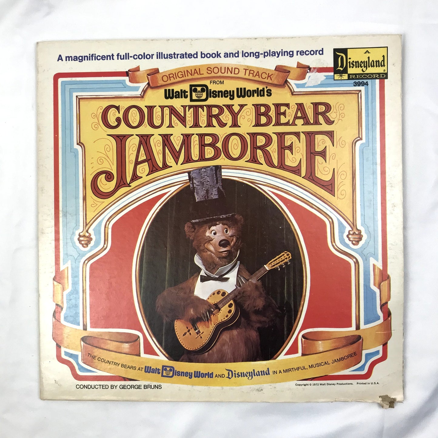 Original Soundtrack From Walt Disney World's Country Bear Jamboree LP Vinyl 1972