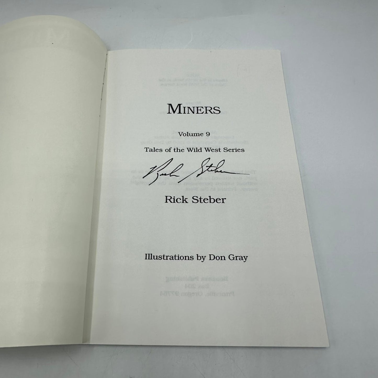 Miners Rick Steber 1980 Tales of the Wild West Vol 9 Signed Bonanza Western