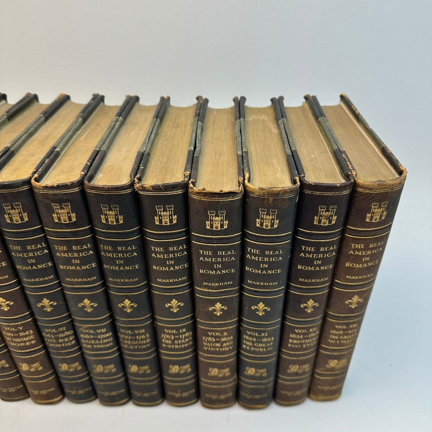 Real America in Romance Markham 1901 13 Volume Complete Set Historical Wm. Wise