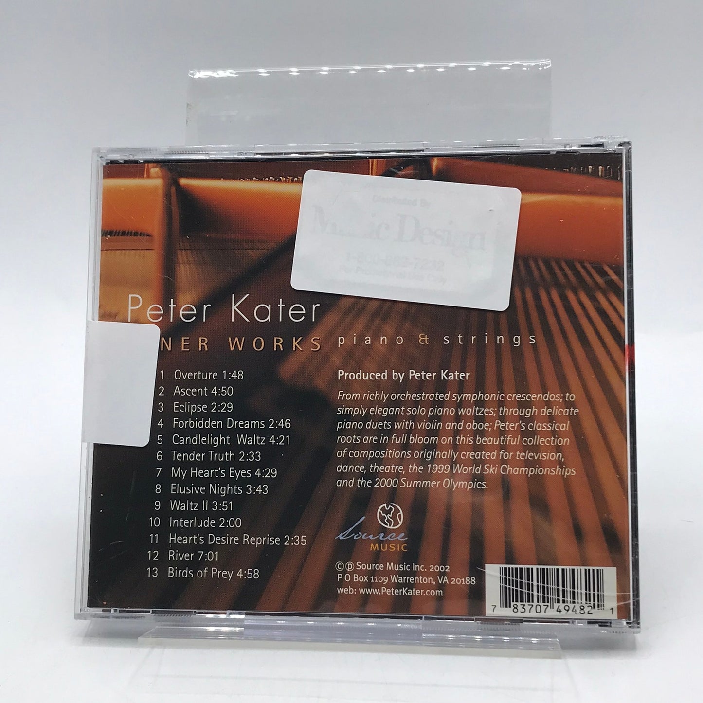 Peter Kater Inner Works Piano and Strings Electronic Classical New Age Album CD
