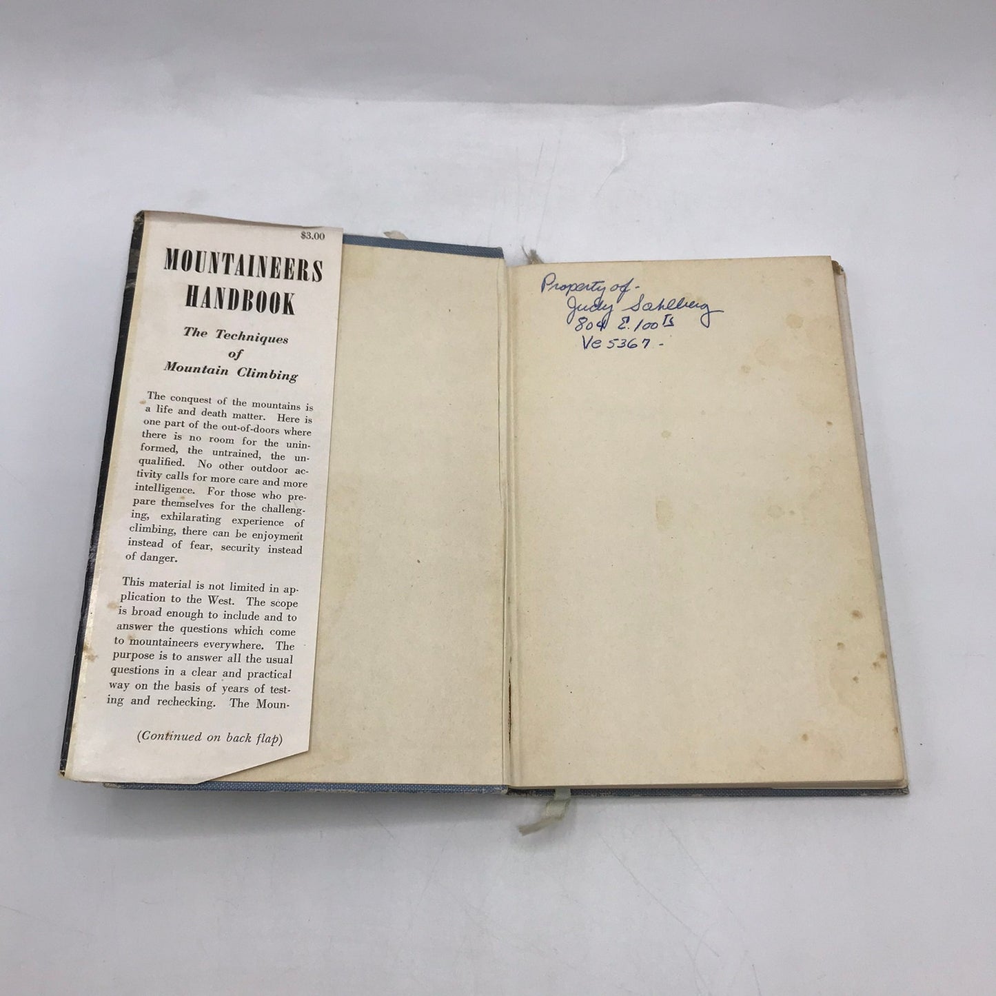 Mountaineers Handbook The Techniques of Mountain Climbing Outdoors Nature Sports