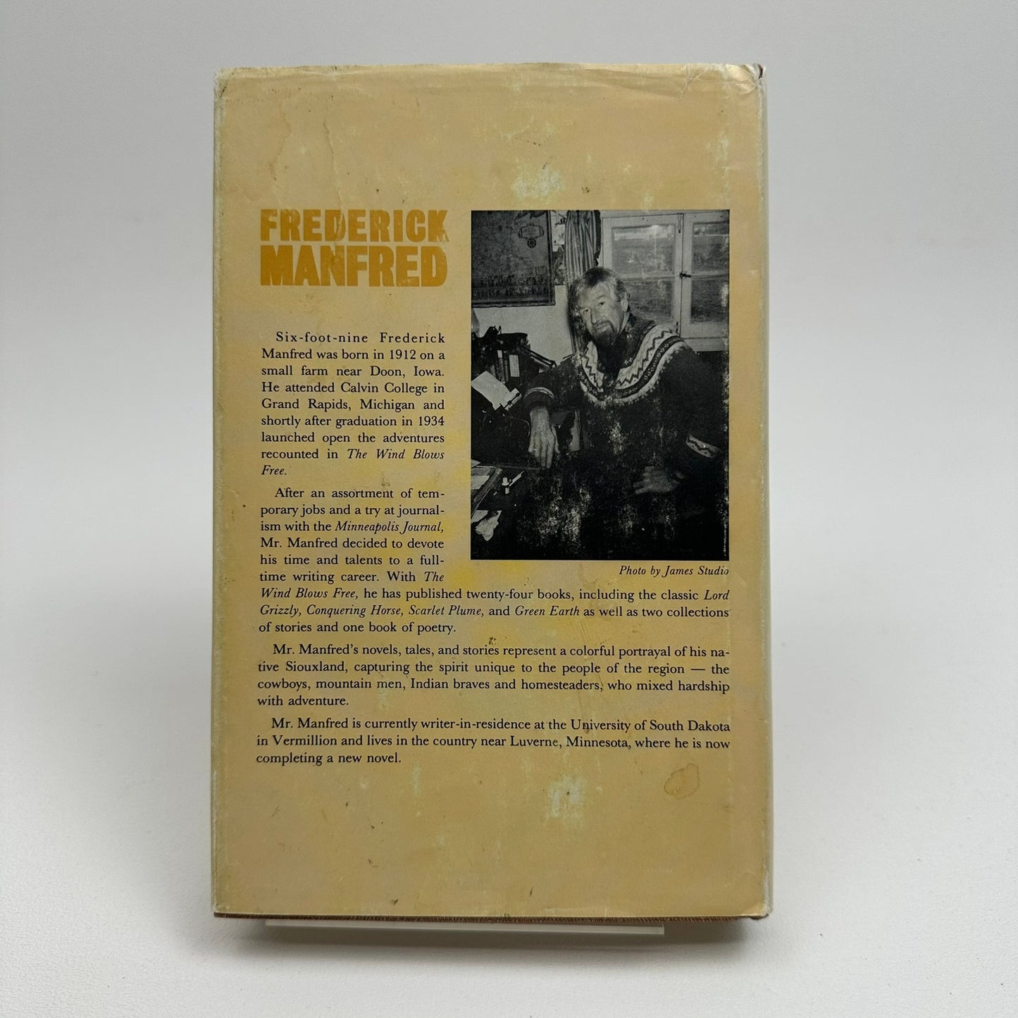 The Wind Blows Free A Reminiscence Frederick Manfred SIGNED Travel Autobiography