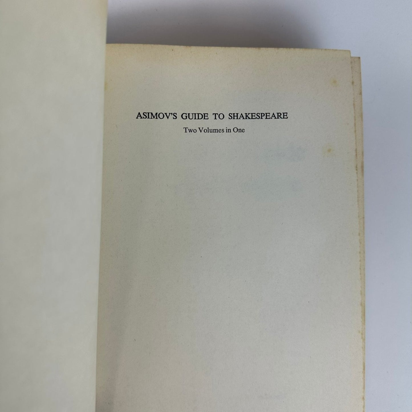 Asimov's Guide to Shakespeare Isaac Asimov 1978 Illustrated Avenel Books