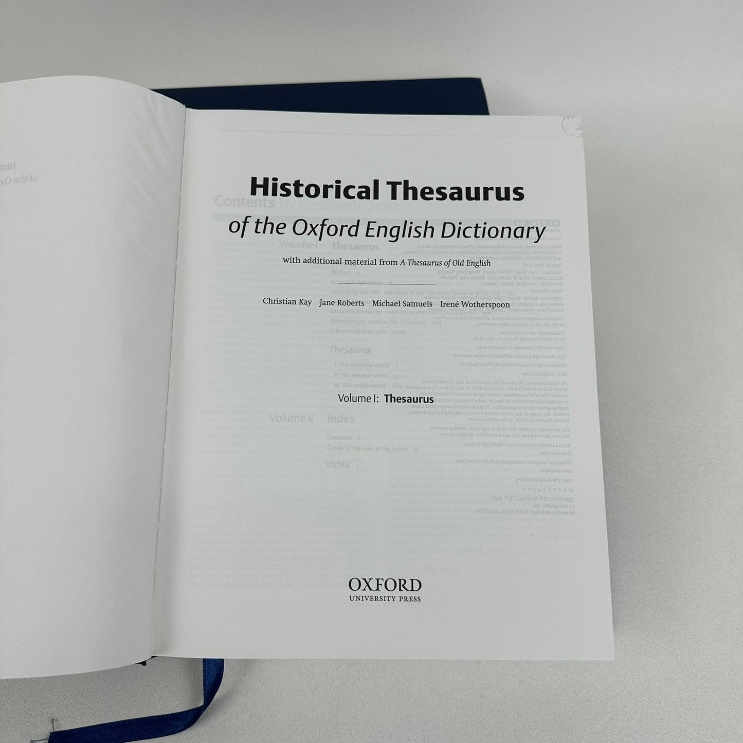 Historical Thesaurus of The Oxford English Dictionary 2 Vol Box Set Linguistics