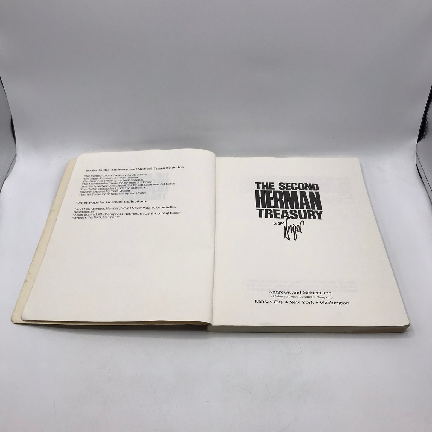 The Second Herman Treasury Jim Unger SIGNED Sunday Comics Humor Comedy Cartoons