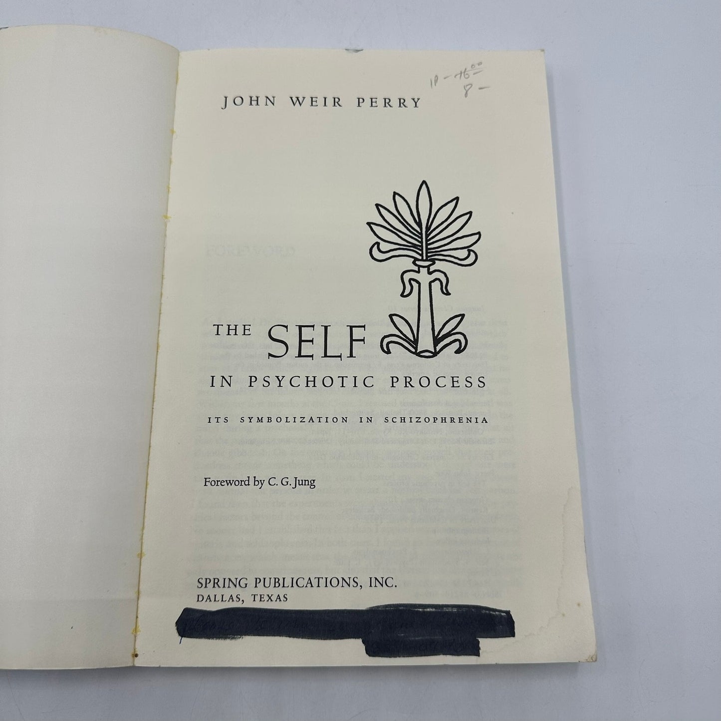 The Self in Psychotic Process by John Weir Perry Psychoanalysis Schizophrenia