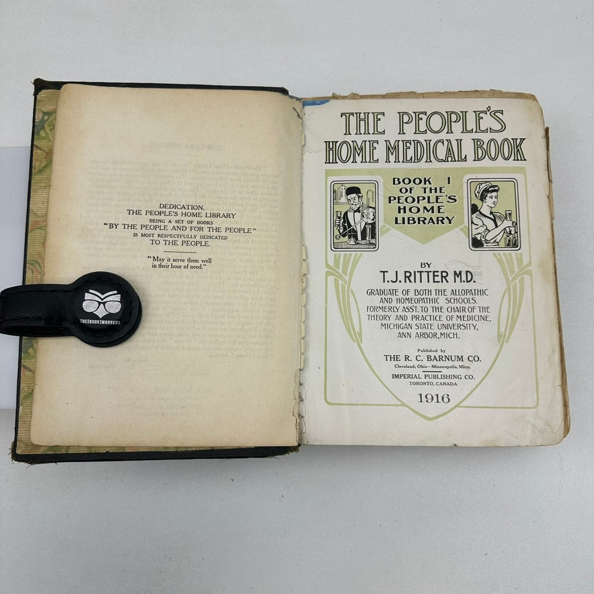 People's Home Library B.C. Barnes Antique Medical Cookery Compendium 1916