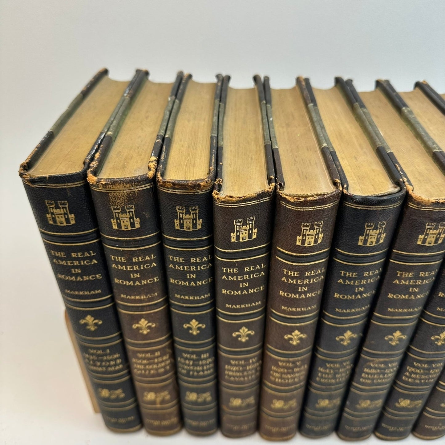 Real America in Romance Markham 1901 13 Volume Complete Set Historical Wm. Wise