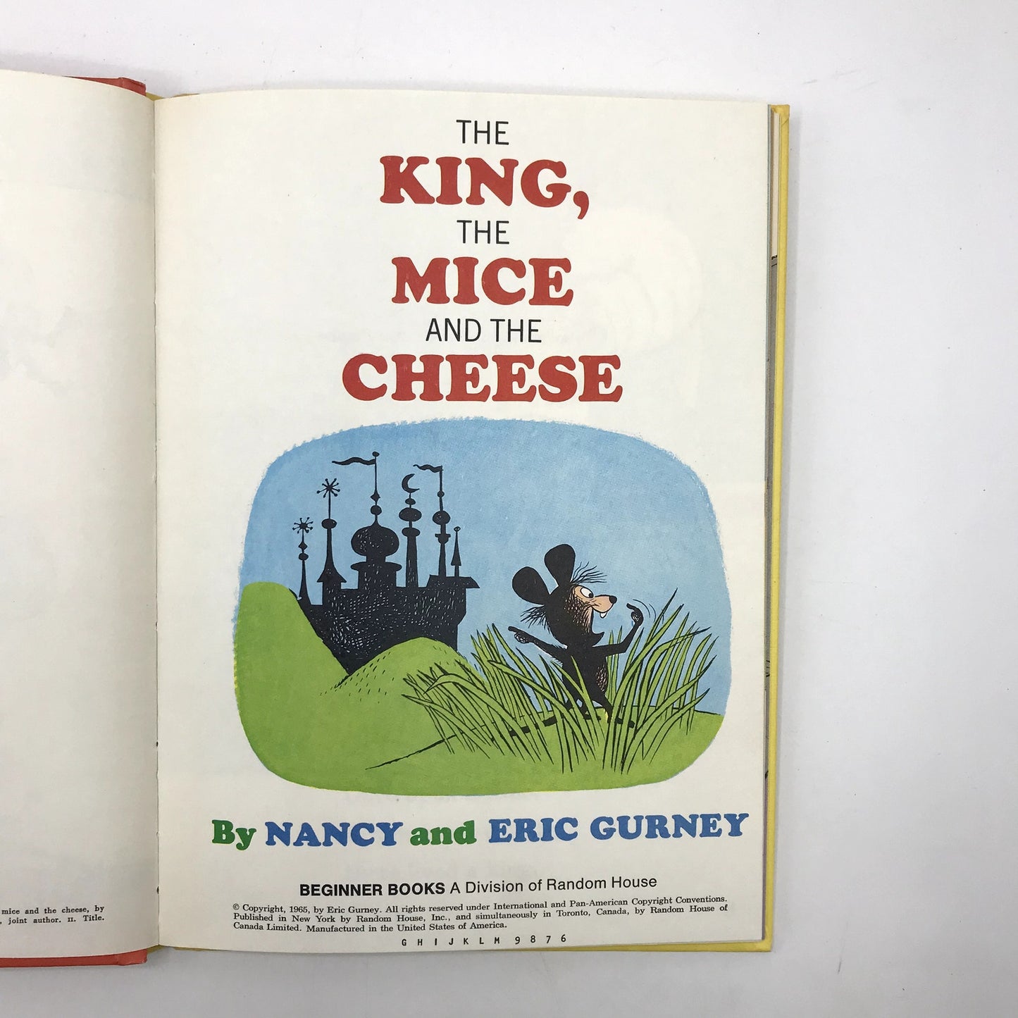 The King, The Mice & The Cheese Book Club 1st Edition Nancy & Eric Gurney 1965
