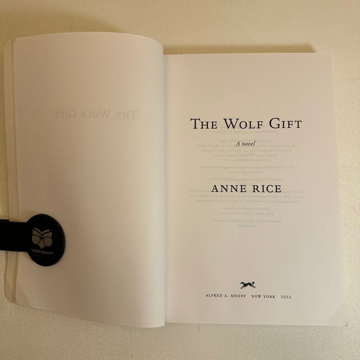 The Wolf Gift Anne Rice 2012 Uncorrected Proof ARC Horror Novel Knopf