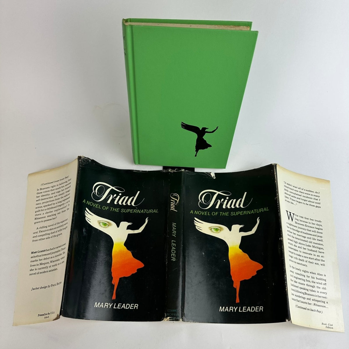 Triad Mary Leader 1973 Book Club Edition Supernatural Coward McCann