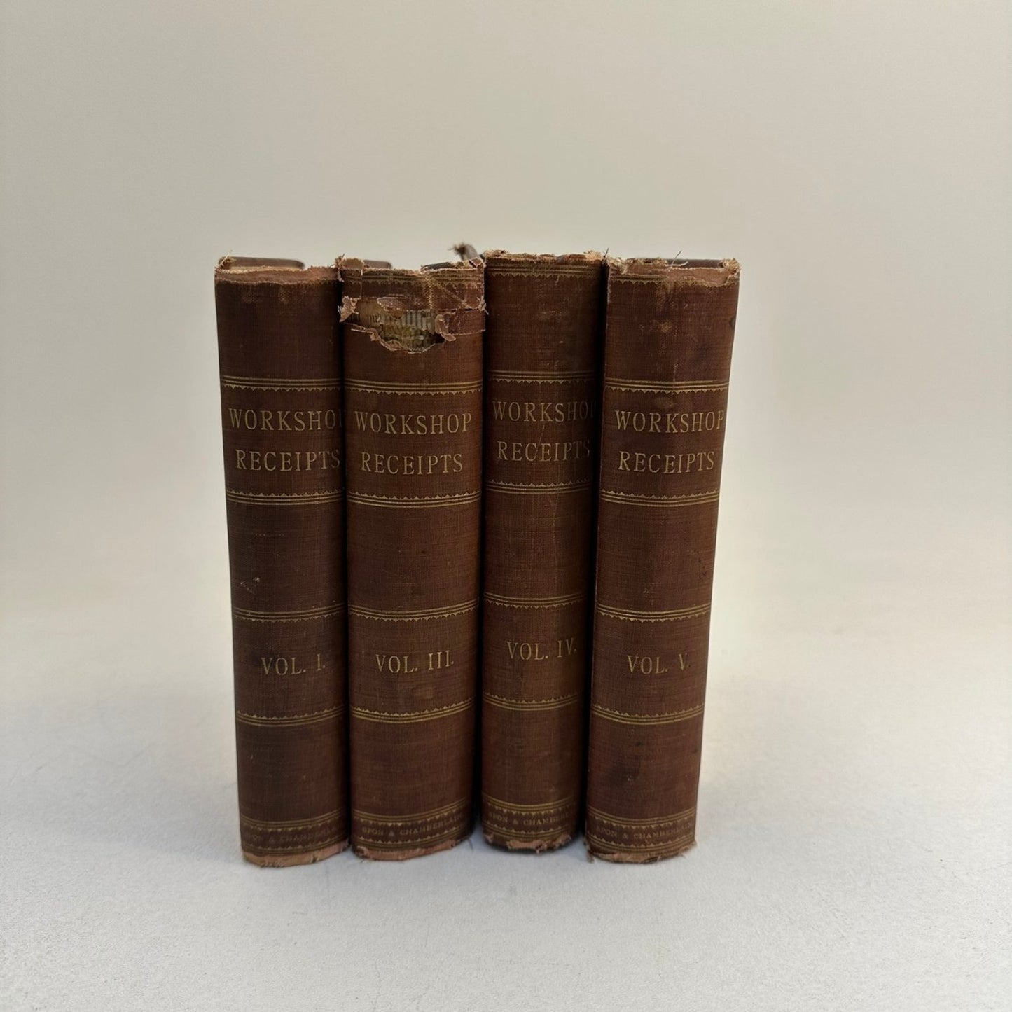Workshop Receipts 1903 American Library Ed 4 Vol. Set Technical Encyclopaedia