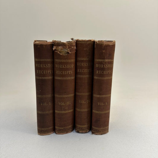 Workshop Receipts 1903 American Library Ed 4 Vol. Set Technical Encyclopaedia