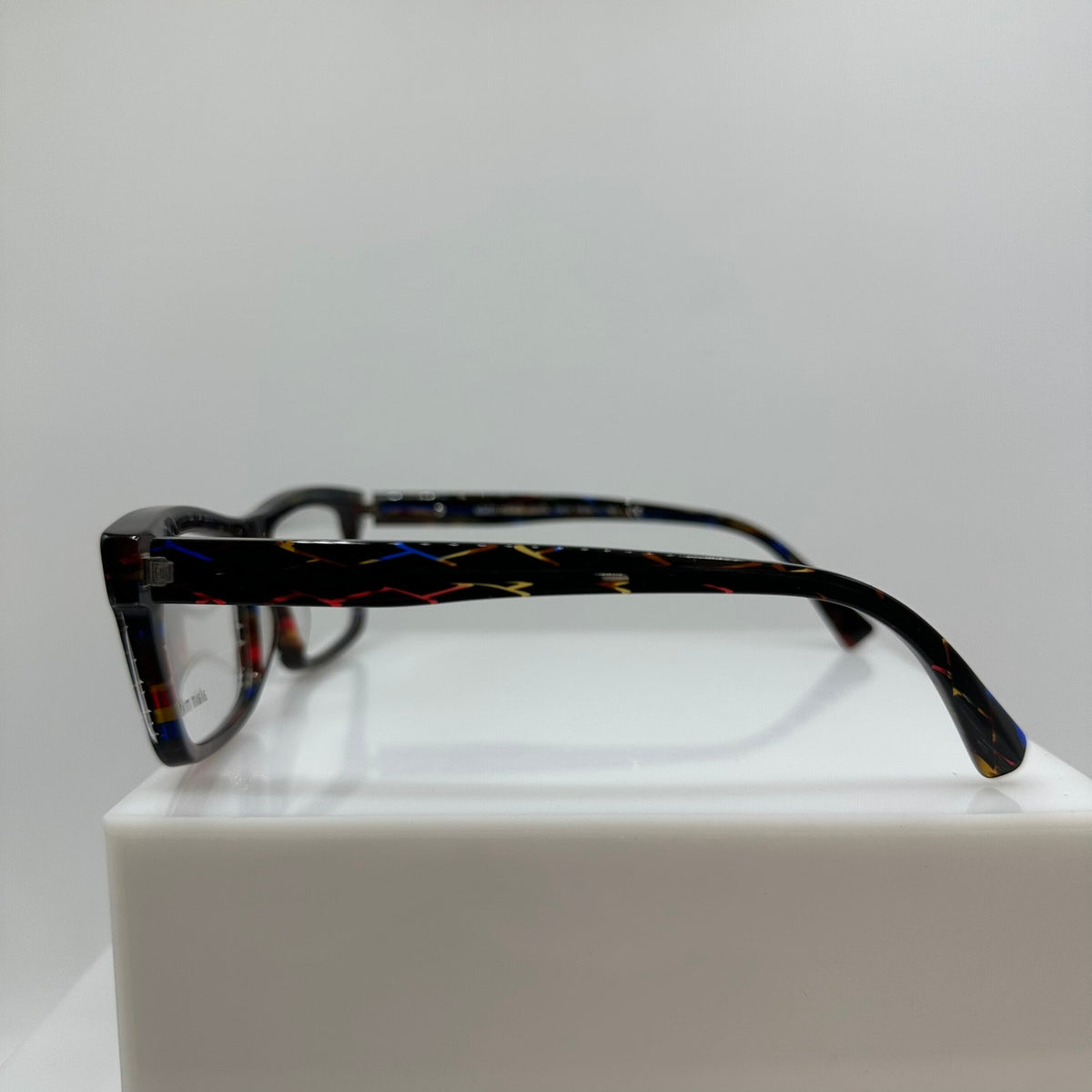 Alain Mikli Bastie' A03130 002 Black Rhombus Havana Red Blue Mens 55-18-145