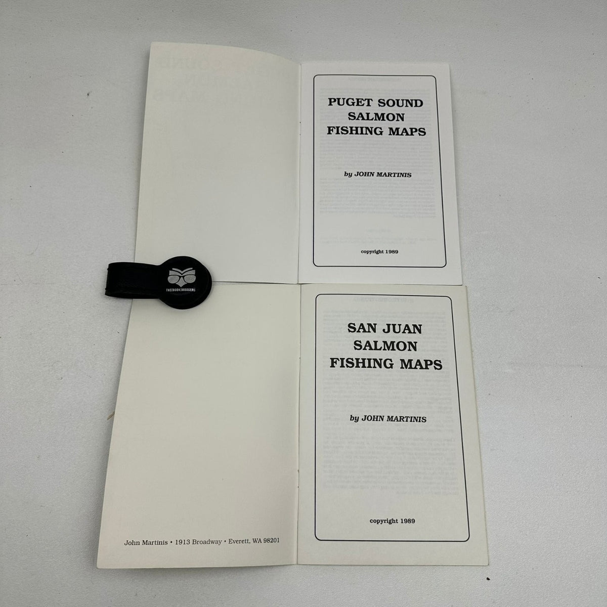 Puget Sound & San Juan Salmon Fishing Maps John Martinis 1989 Vintage Guides