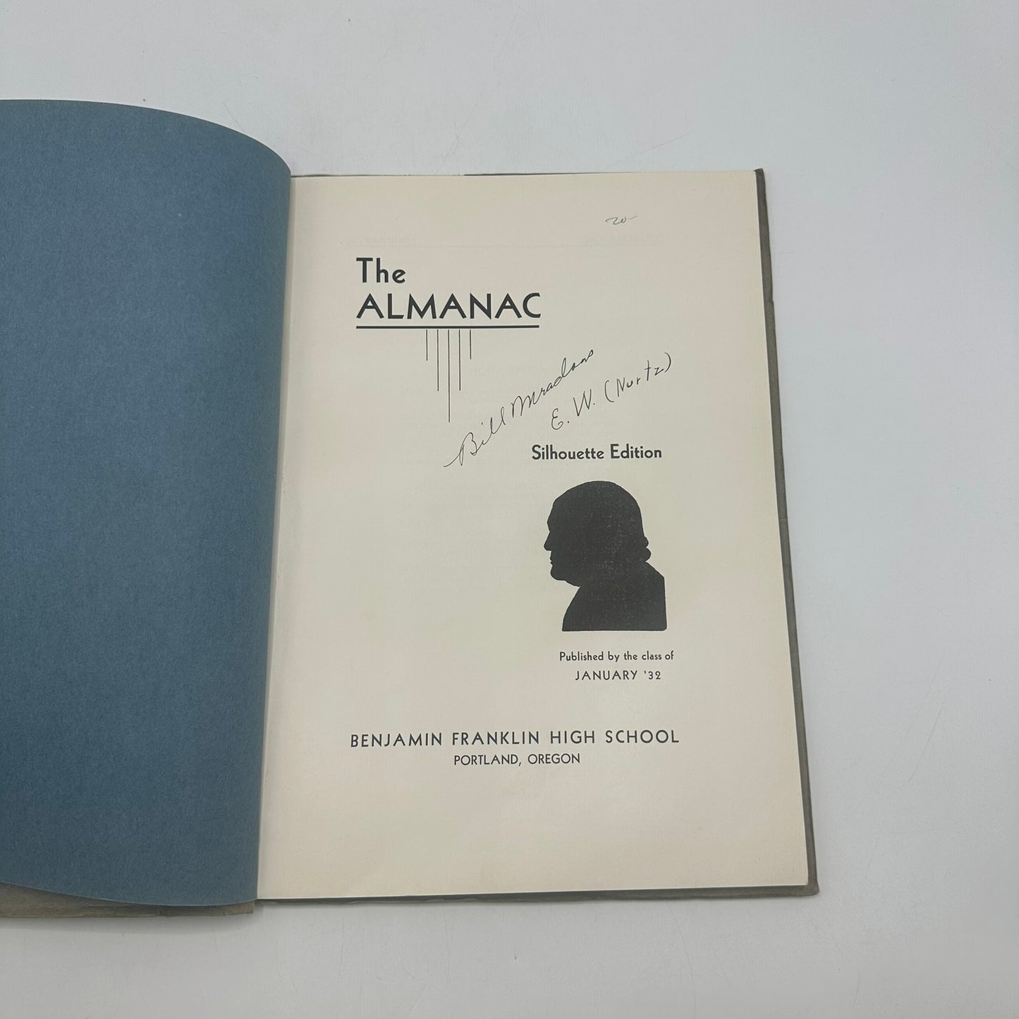 The Almanac January 1932 Franklin High Yearbook Portland OR Silhouette Edition