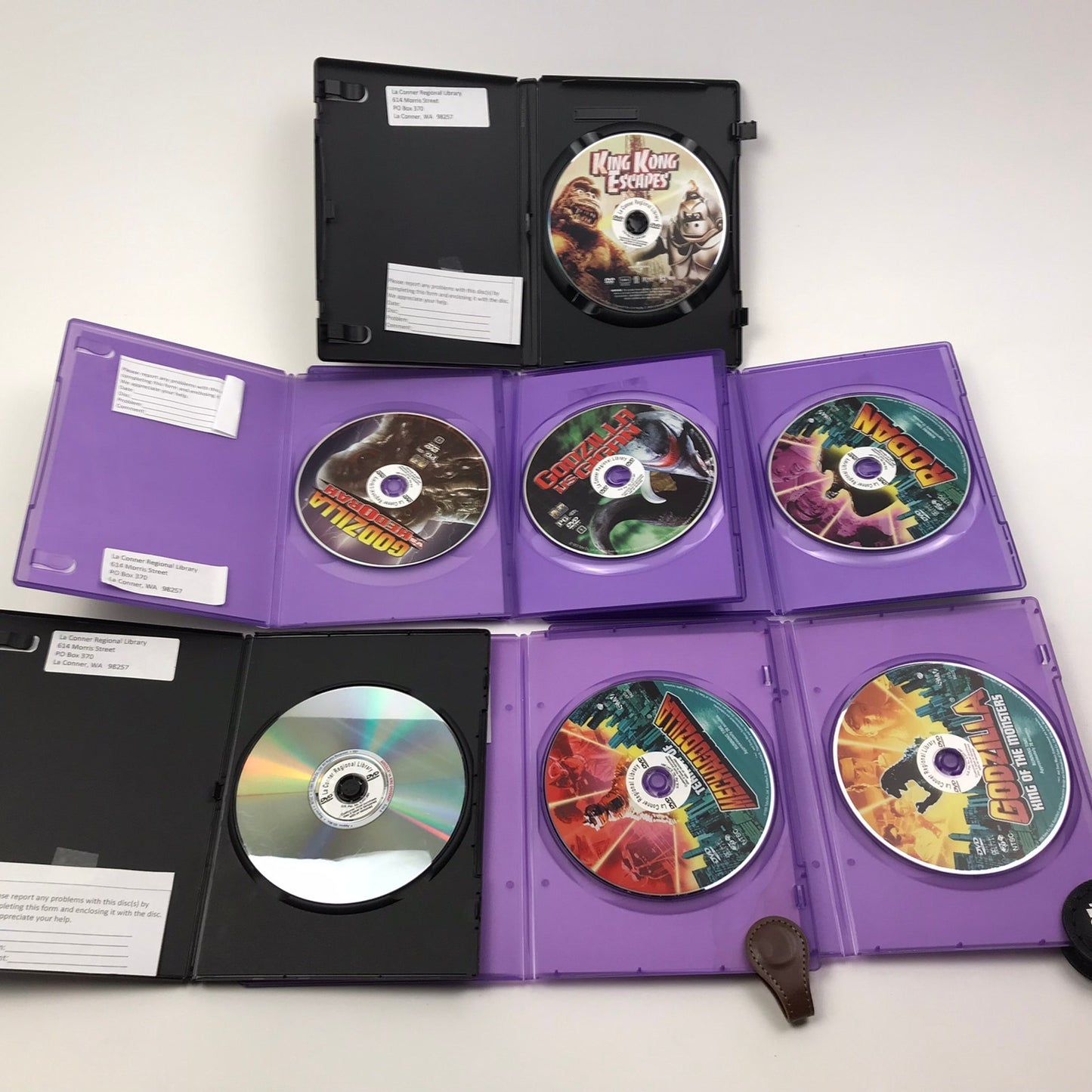 Godzilla Movies Lot of 7 DVDs NTSC Action Adventure Science Fiction Ex-Library