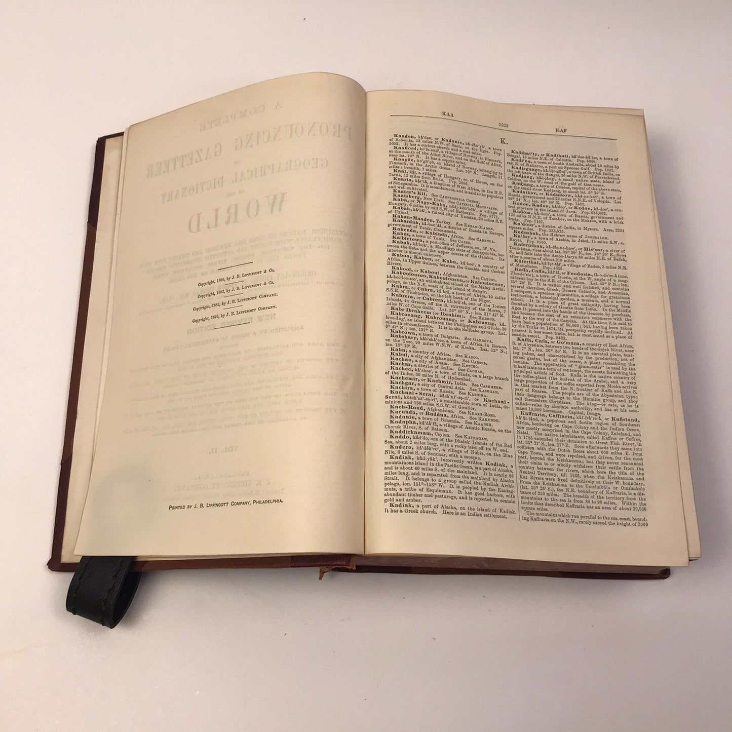 Lippincotts Pronouncing Gazetteer of the World Biographical Dictionary Lot of 4