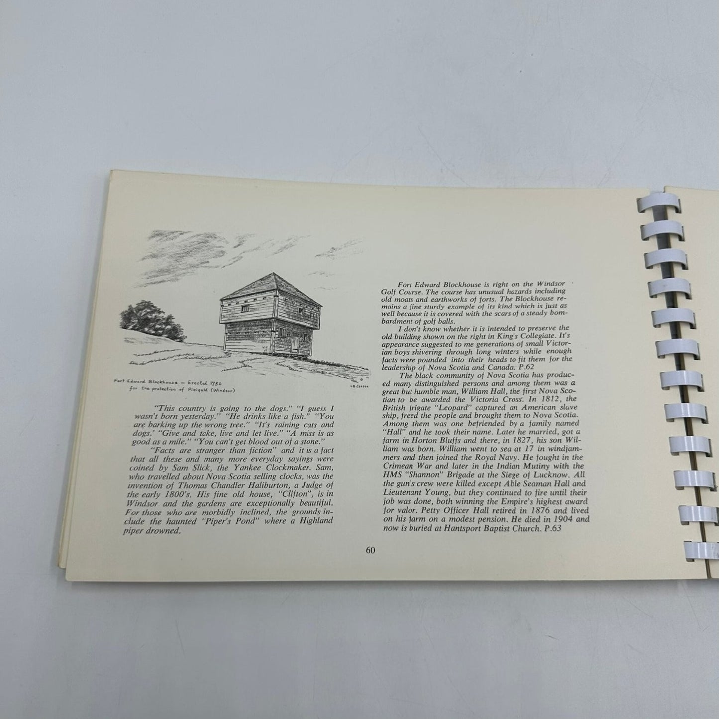 Nova Scotia Sketch Book L.B. Jenson 1974 Illustrated Travel History Petheric