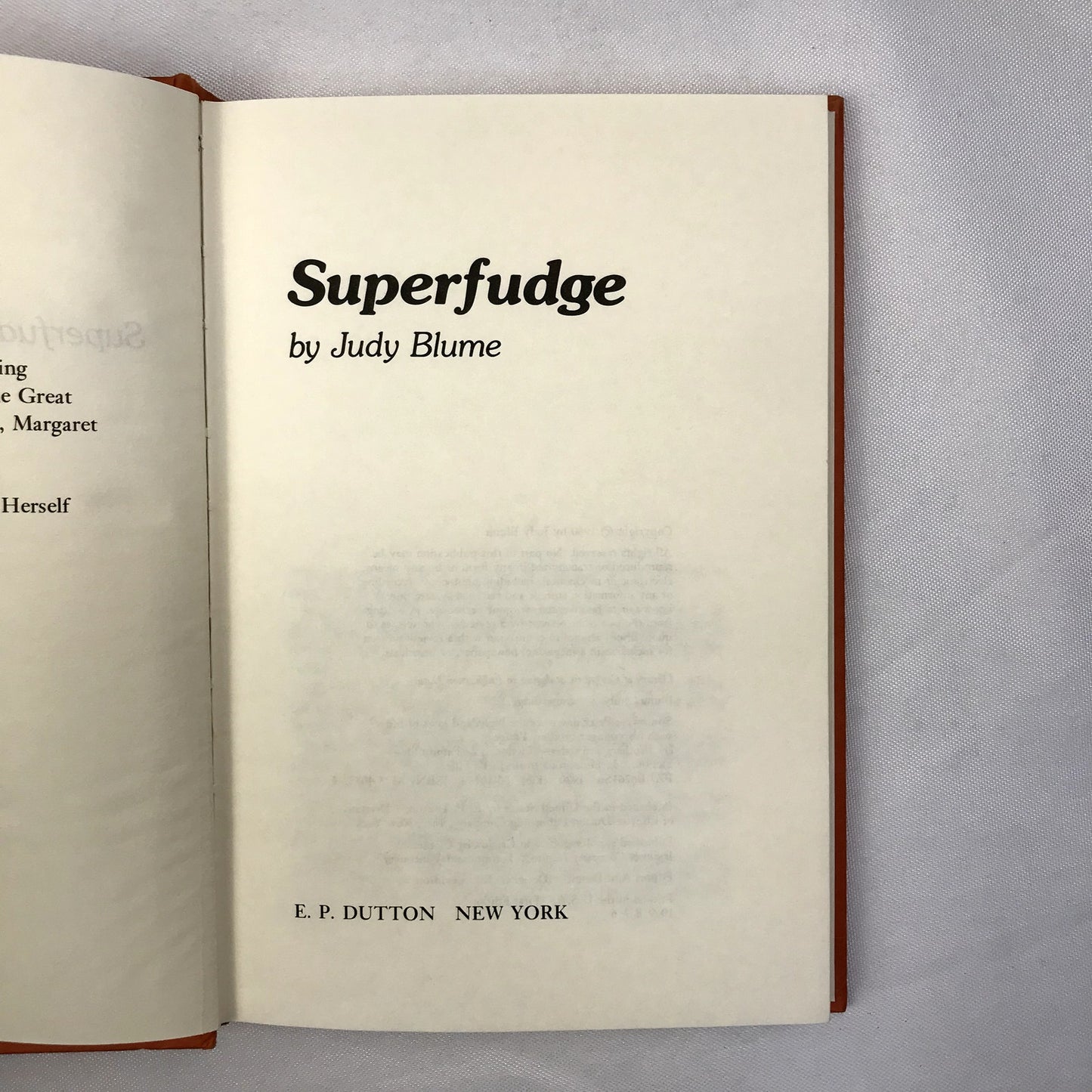Superfudge Judy Blume Children Young Adult Novel Humor Comedy Realistic Fiction
