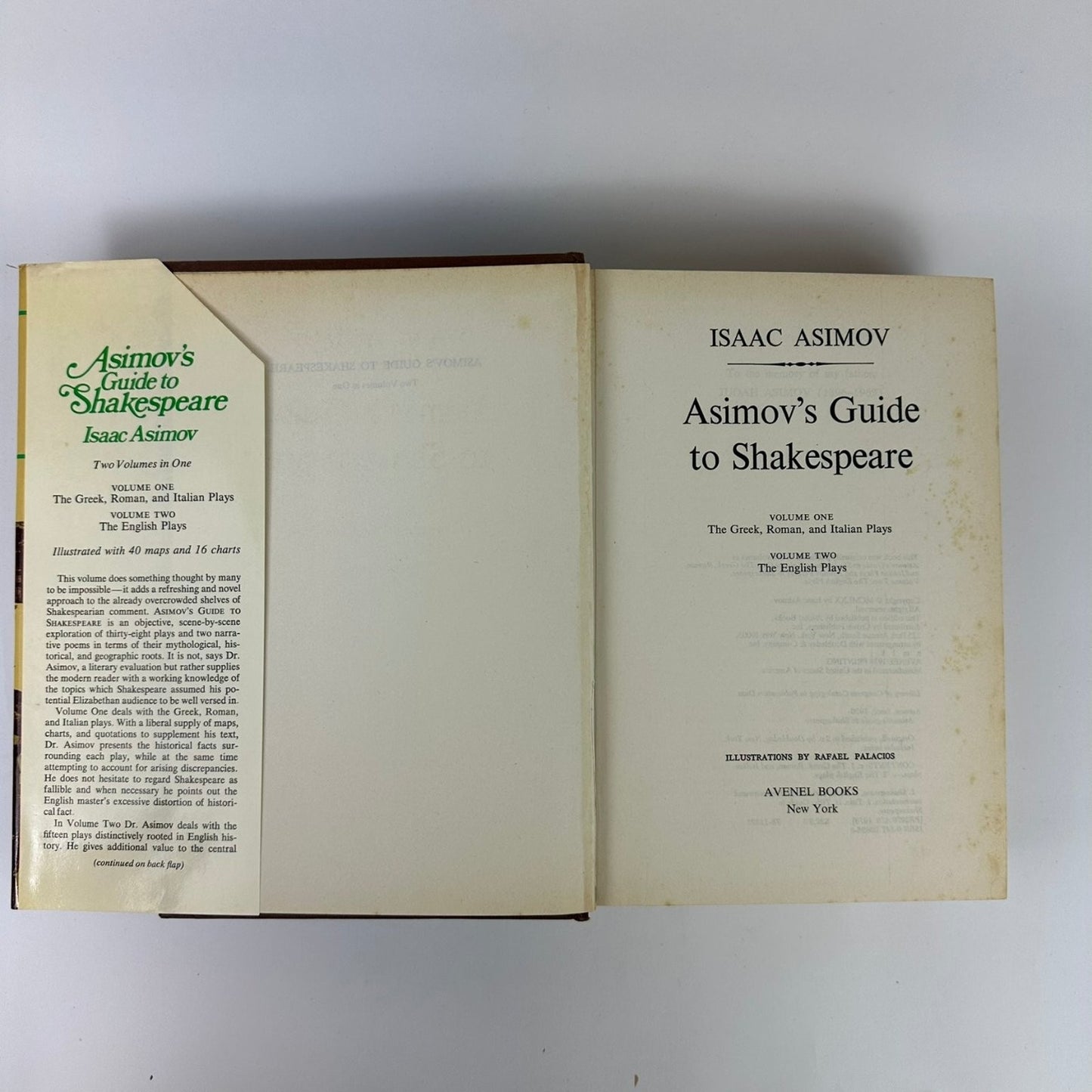 Asimov's Guide to Shakespeare Isaac Asimov 1978 Illustrated Avenel Books