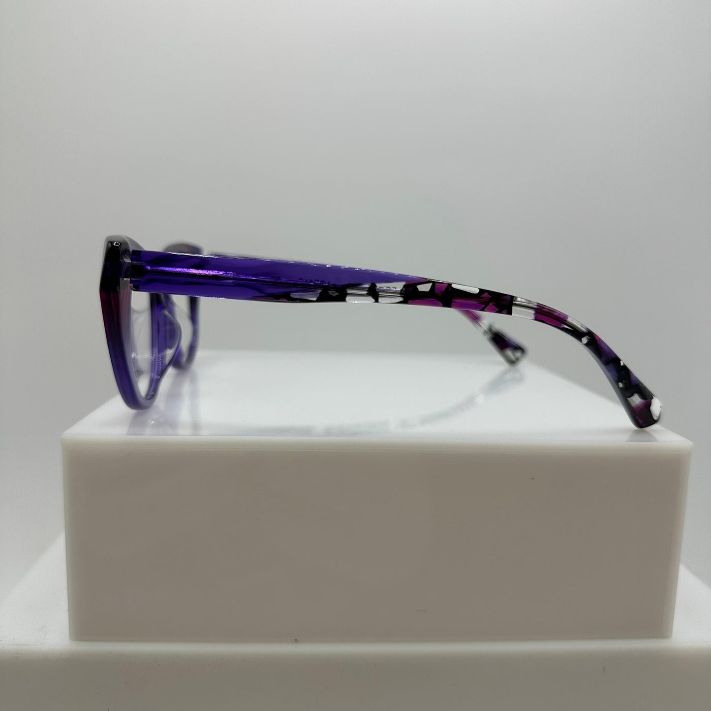 Alain Mikli Coralli A03142 004 Violet Transparent Cyclamen Cat Eye 52-15-145