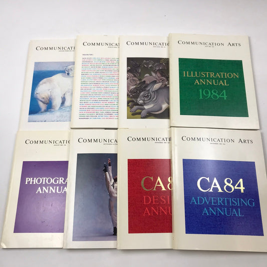 Communication Arts Magazine Complete 1984 Set of 8 Issues Visual Art Photography