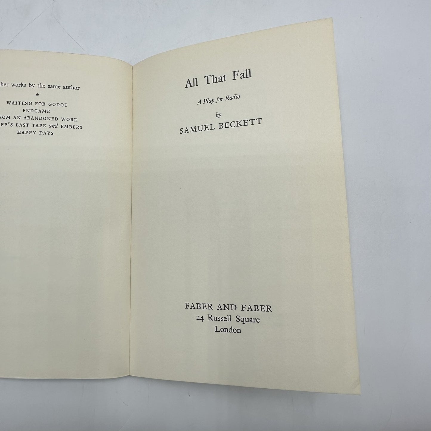 Samuel Beckett Lot of 4 Paperback Books Absurdist Literature Drama Modernism