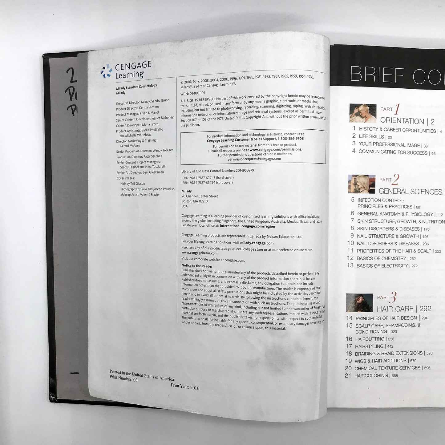 Milady Standard Cosmetology Hardcover Textbook by Cengage Learning 13th Edition