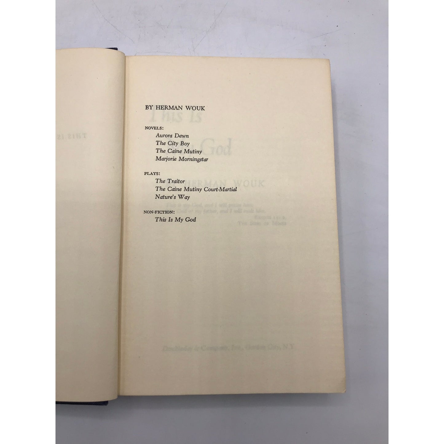 This is My God Herman Wouk SIGNED Guidebook to Judaism Religion Spirituality