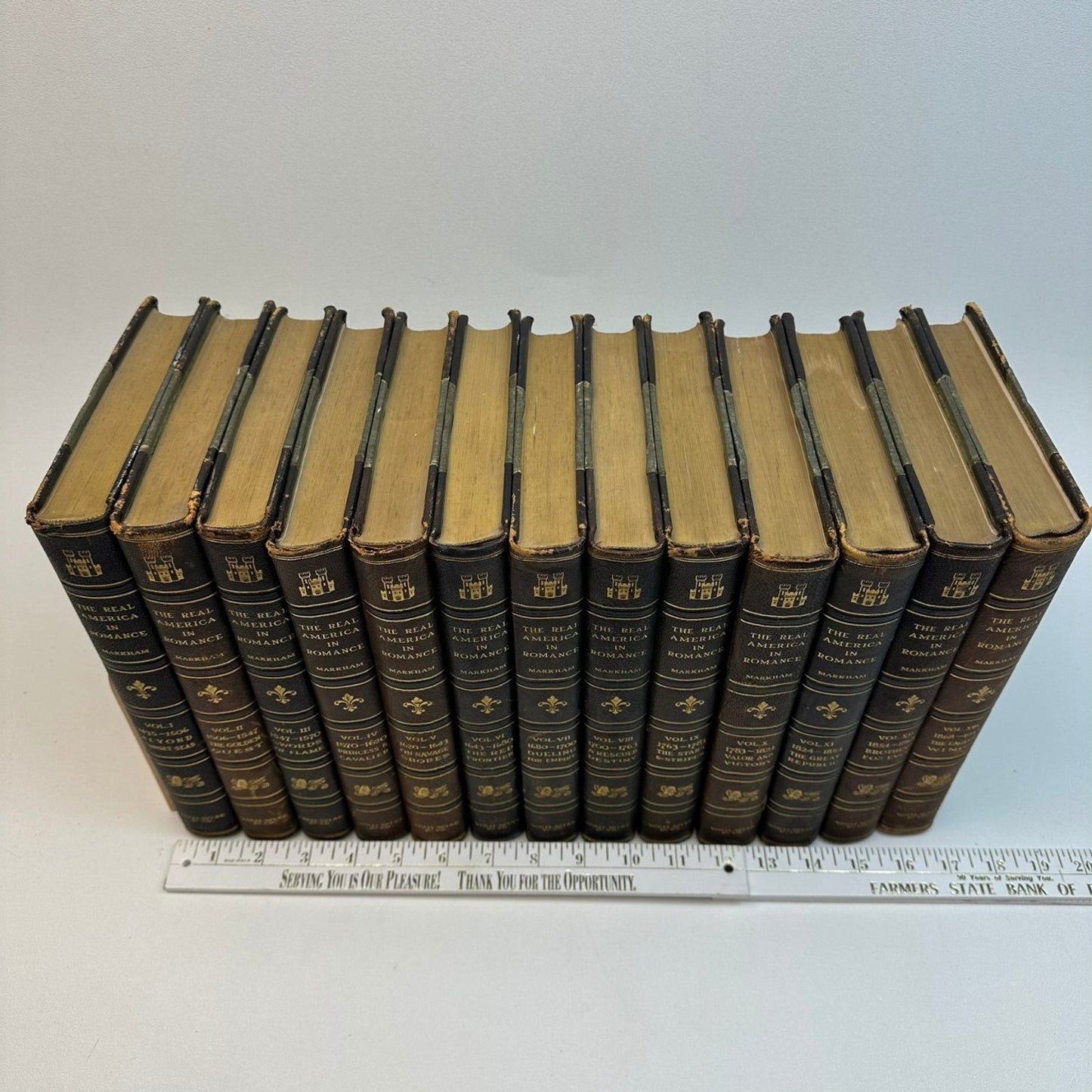 Real America in Romance Markham 1901 13 Volume Complete Set Historical Wm. Wise