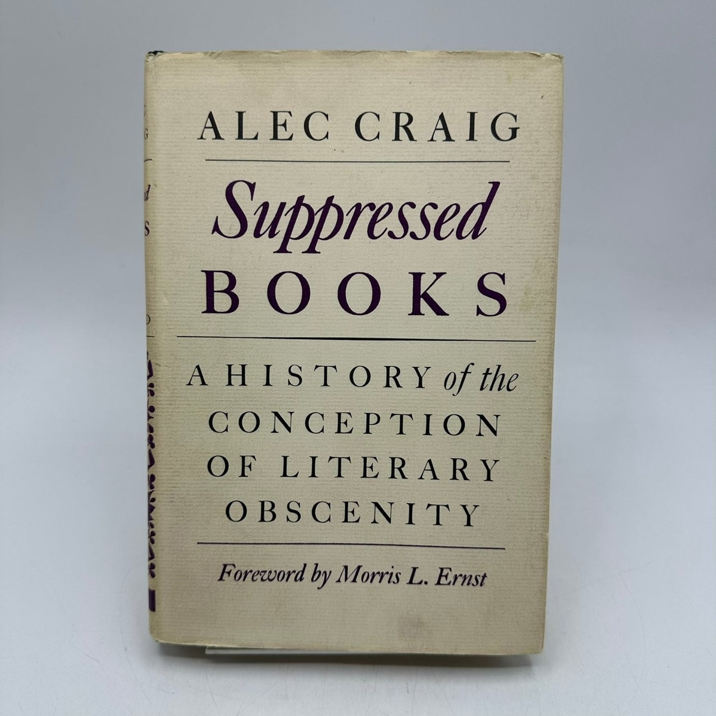 Suppressed Books Alec Craig 1963 First Ed Literary Obscenity World Publishing