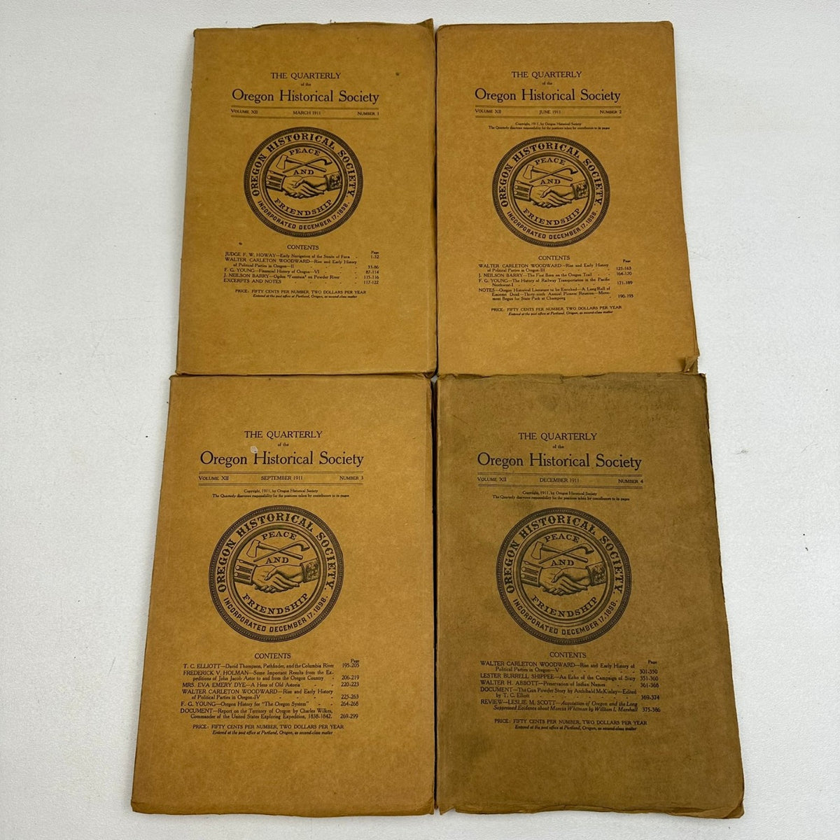 Oregon Historical Society Quarterly Journal 1910-1916 PNW History 28 Periodicals