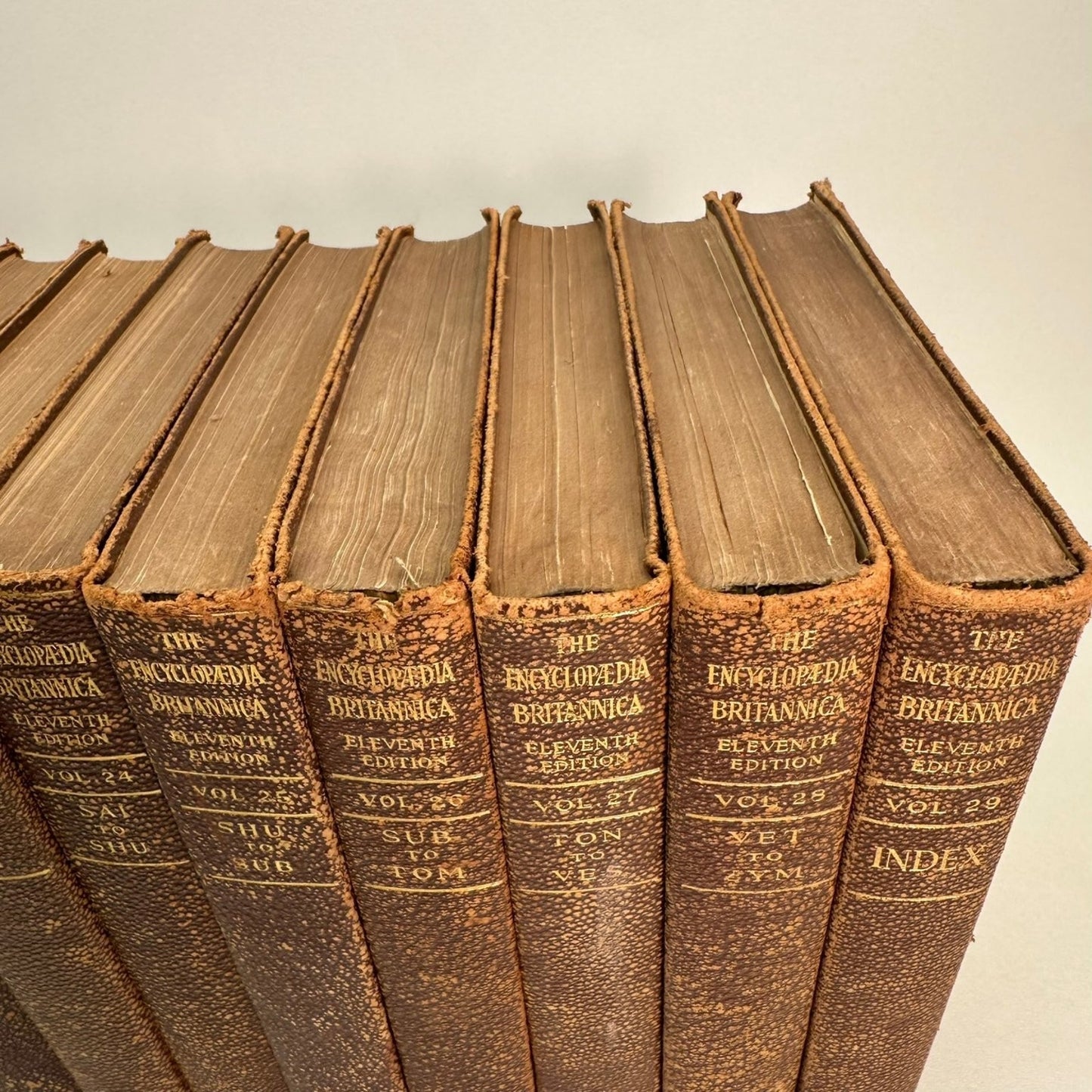 Encyclopaedia Britannica Eleventh Edition 29 Vol 1910 Leather Antique Reference