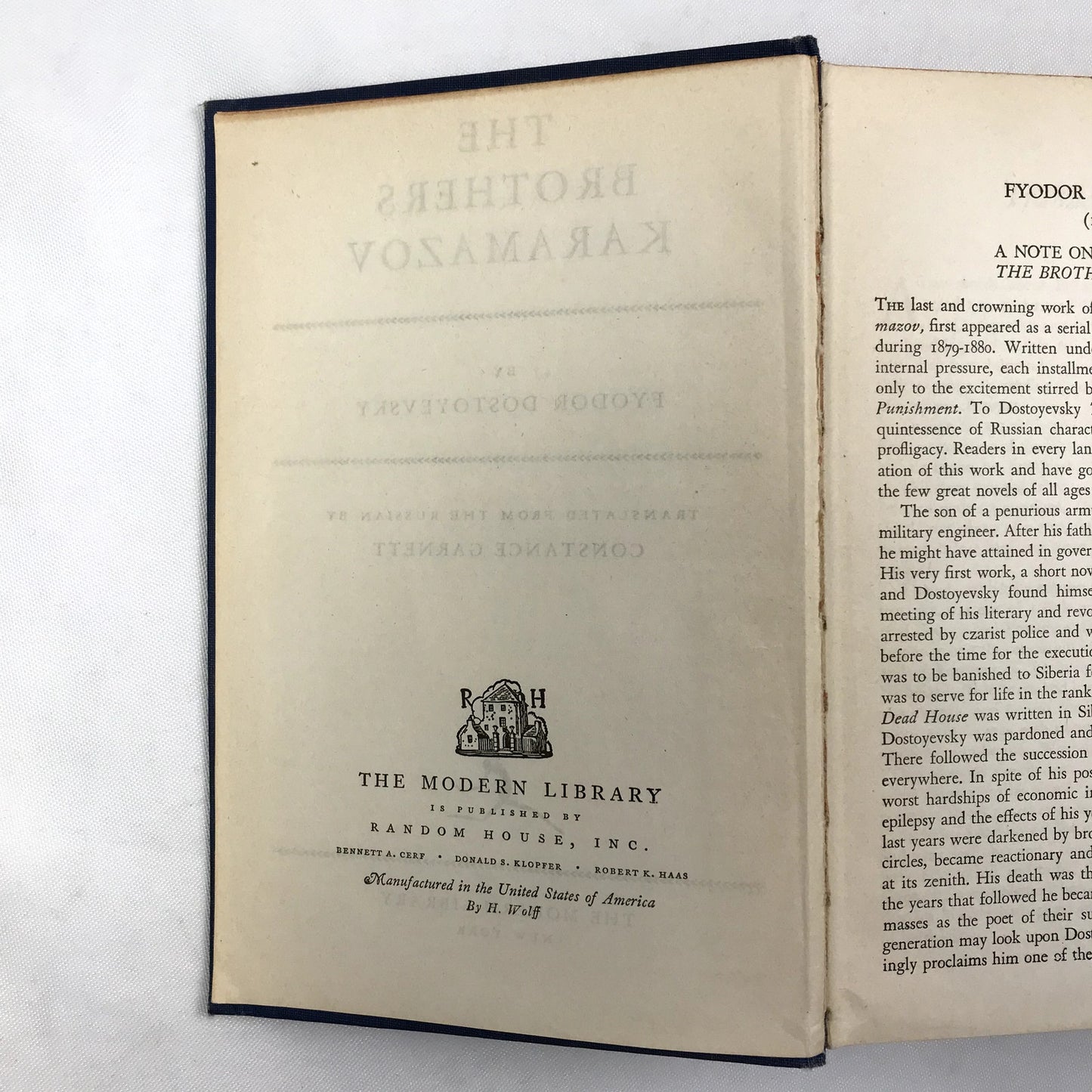 The Brothers Karamazov Hardcover Translated Novel by Fyodor Dostoyevsky