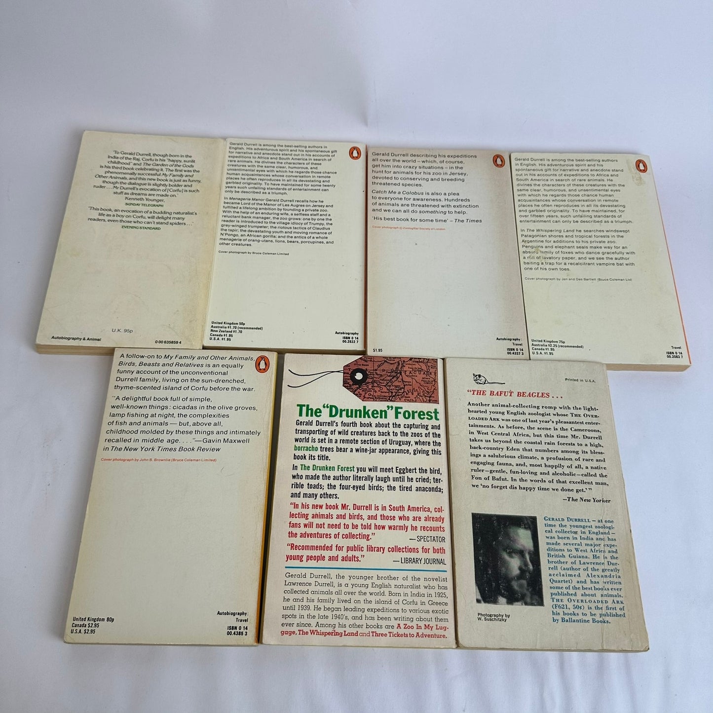 Gerald Durrell Lawrence Durrell Lot of 18 Animals Biography Nature Conservation